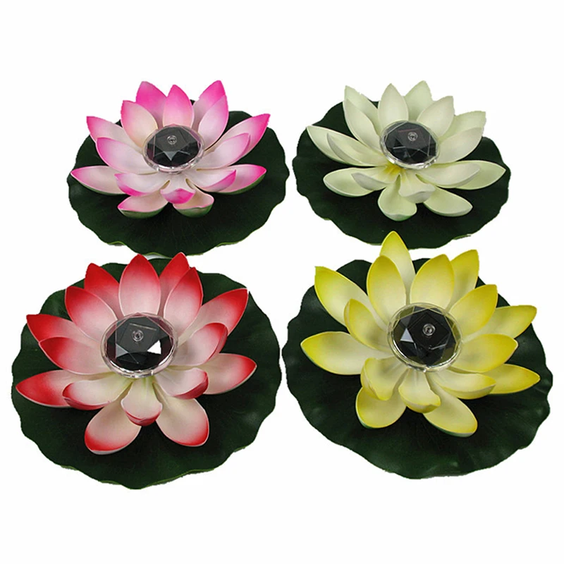 

Solar Powered LED Flower Light Floating Fountain Pond Pool Lamp Lotus