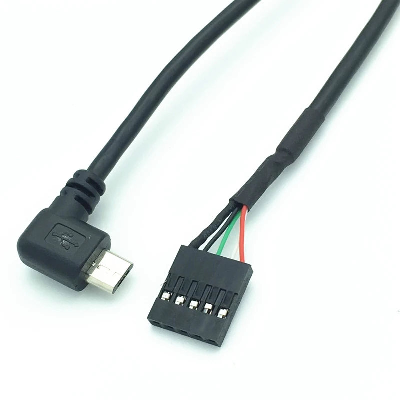(2 шт. в упаковке) 50 см 90 градусов правый угол Micro USB папа 5 Pin Материнская плата