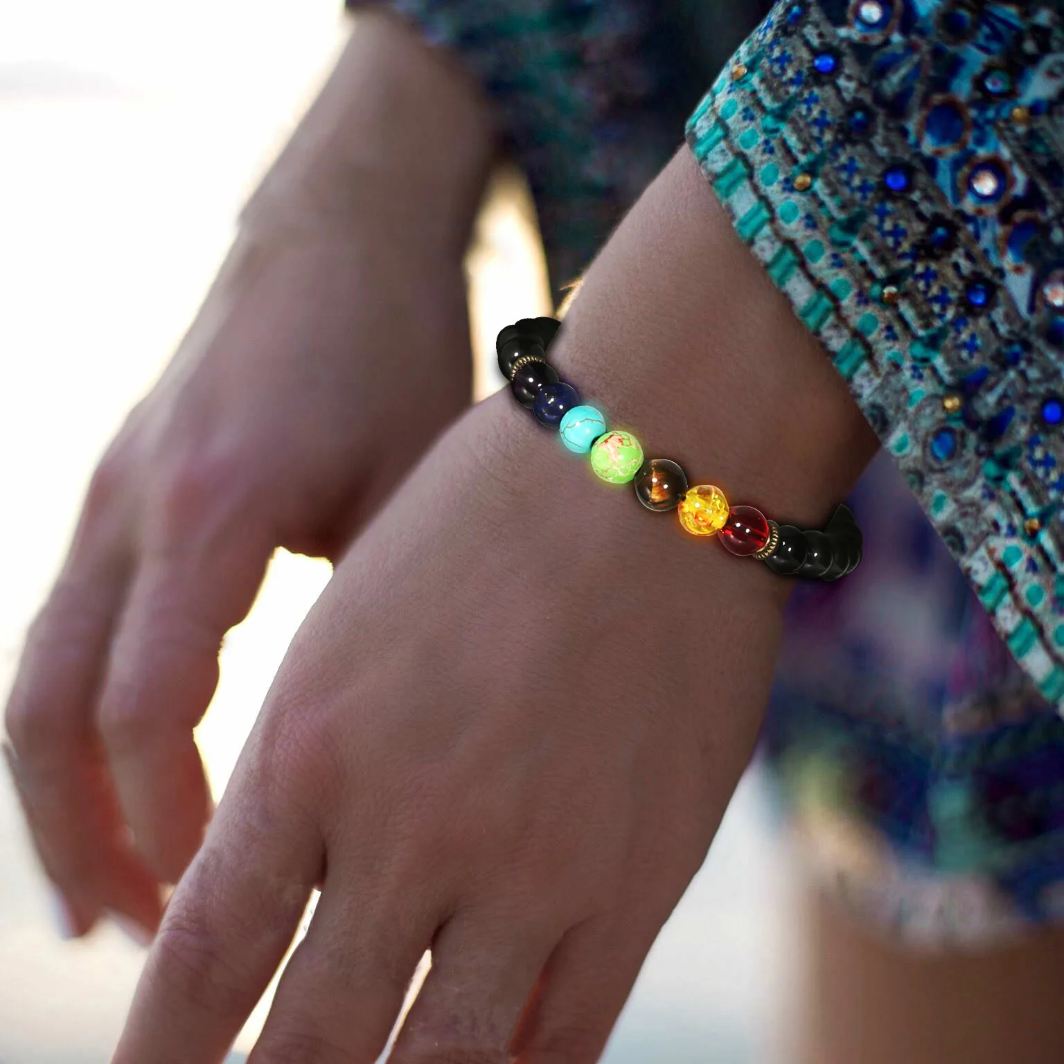 Браслет для влюбленных из натурального камня браслет с бусинами вулканического