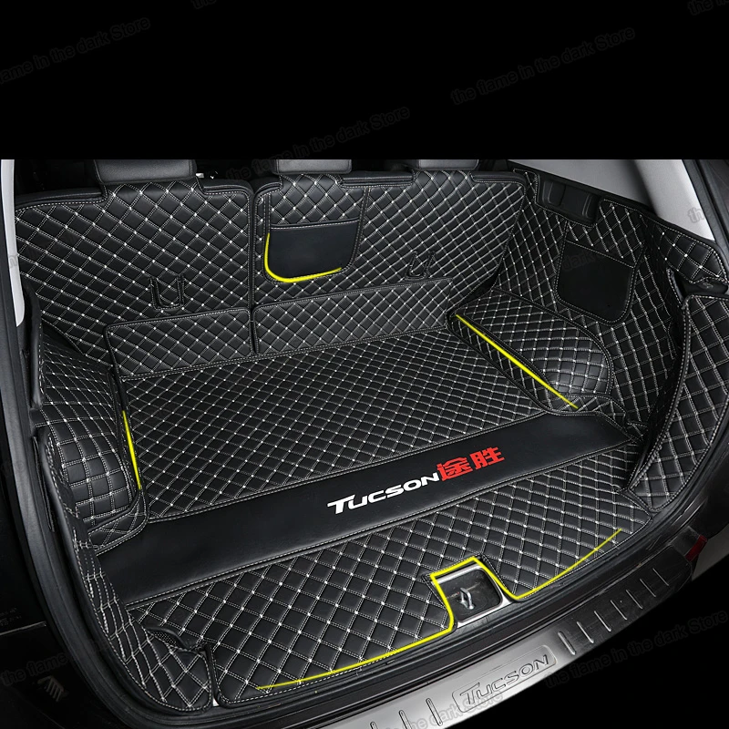 Lsrtw2017 волоконно кожаный коврик для багажника автомобиля подкладка груза Hyundai Tucson