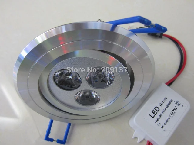 

Бесплатная доставка Новый стиль затемнения 3x2 Вт 6 Вт светодиодное пуховое освещение, светодиодная потолочная лампа 110В 220В, 10 шт./лот