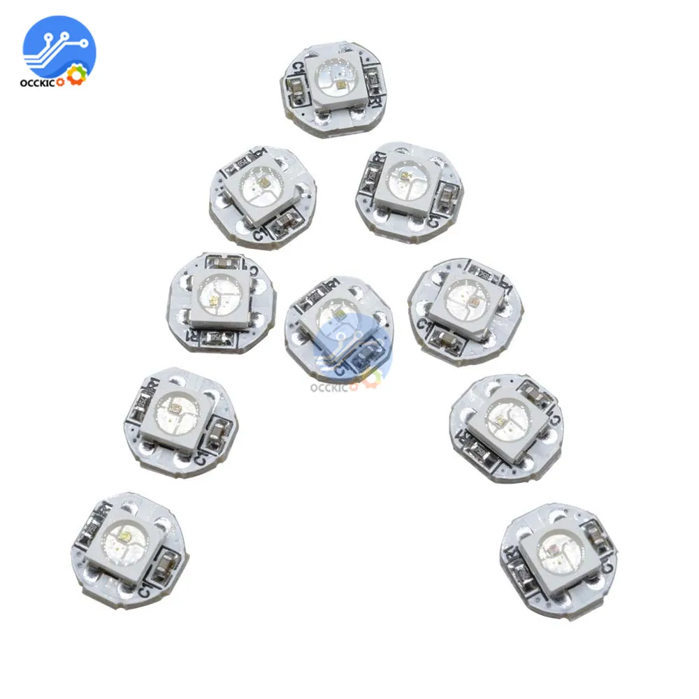 10 шт. DC 5 в 3 мм x WS2812B SMD RGB светодиодная мини печатная плата 5050 встроенный чип IC-WS2812