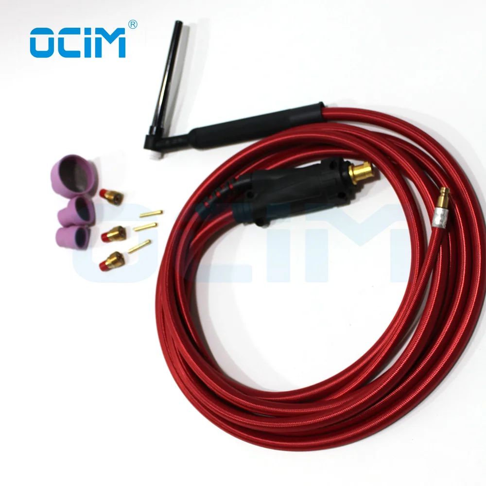 WP-9F WP-9 WP-9V WP-9FV и формирующая листы для кровли 4 м красный супер мягкие шланг плетеный четырехтактный двигатель с воздушные охлаждением выполните TIG фонарь 35-70 разъем