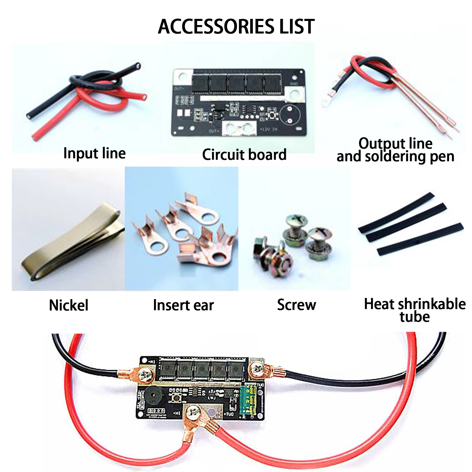 

Portable Spot Welder Accessories DC 12V 18650 Lithium Battery DIY Welding Pen DIY Complete Accessories DIY Kit