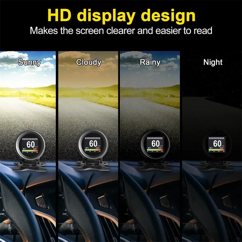 MR CARTOOL M3 автомобильный OBD2 HUD Дисплей gps Спидометр превышение Предупреждение датчик температуры воды масла цифровой OBD2 диагностический инструмент
