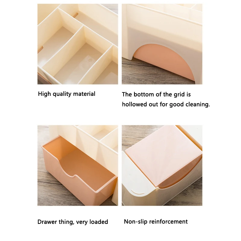 Пластиковая коробка для хранения органайзер макияжа ящики косметики офисных