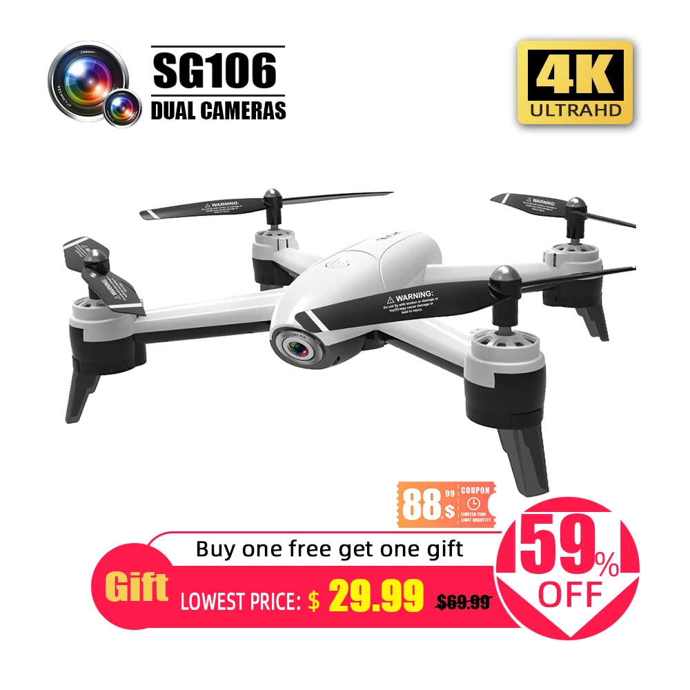 Sg106 Дрон Дроны с камерой hd rc вертолет 4k игрушки Квадрокоптер геликоптер дрони