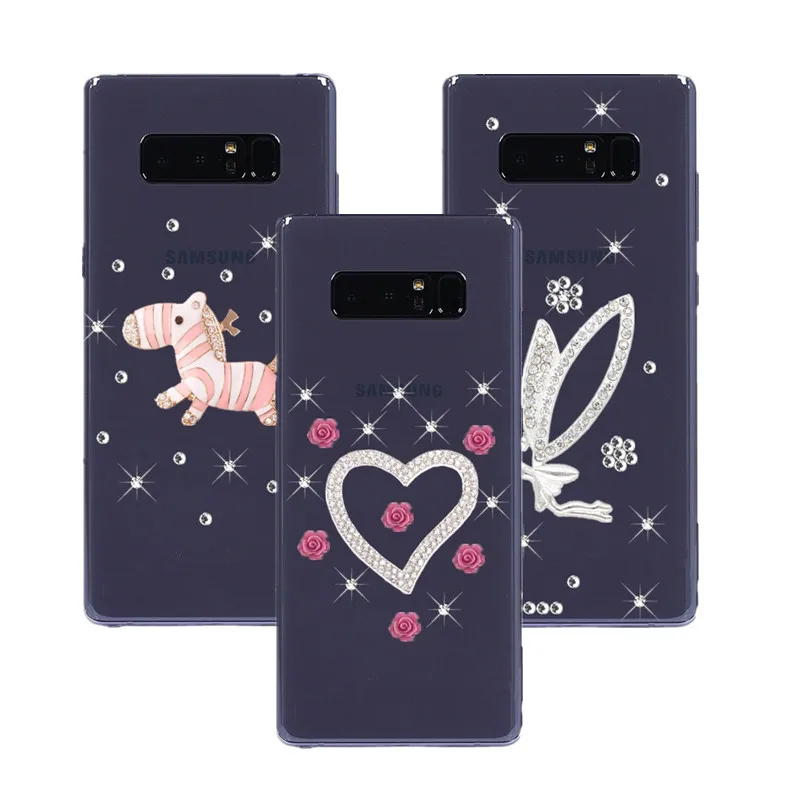 Note 8 9 5 Bling Rhinestone Case for Samsung Galaxy A6 Plus A8 2018 J7 Neo J3 J5 A3 A5 A7 2016 2017 Glitter Phone Cover A2 Core |