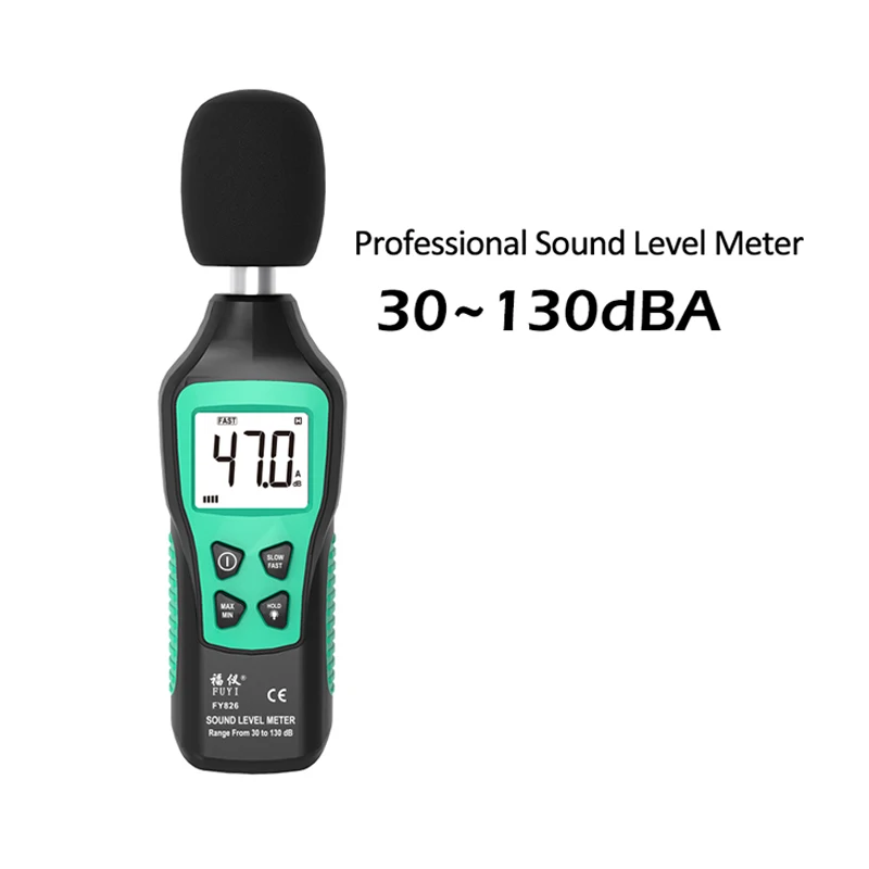 Digital Sound Level Meter 30-130dB Noise Volume Measuring Instrument Decibel Monitoring Tester Fast/Slow Two Modes | Инструменты