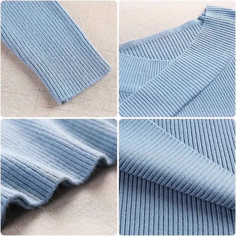 Свитер женский трикотажный с открытыми плечами и длинными рукавами Осень-зима 2021