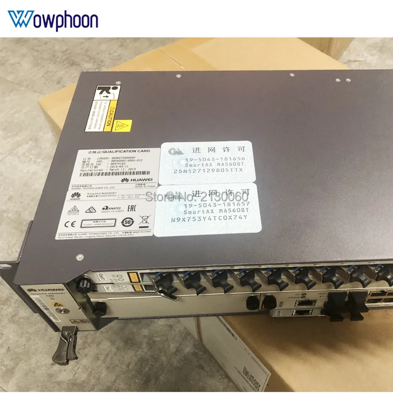 Оригинальный Huawei MA5608T 1G GPON OLT шасси + 1 * MCUD MPWD GPFD 16 порт B C терминал переменного тока