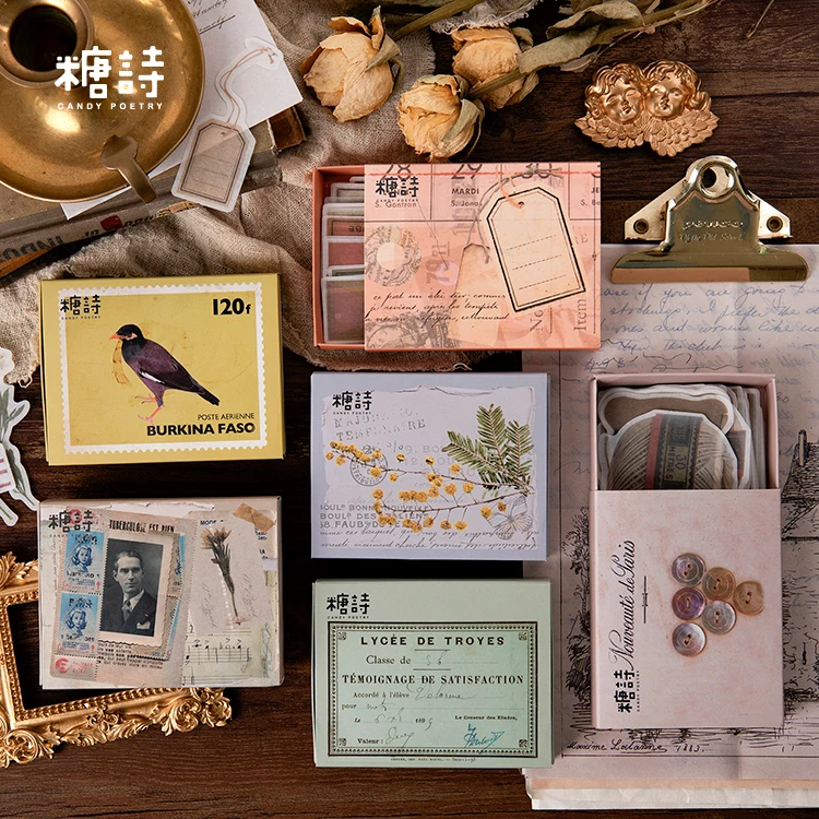 80 шт./лот Набор стикеров для винтажных вещей клейкие наклейки Postmark дорожный ярлык