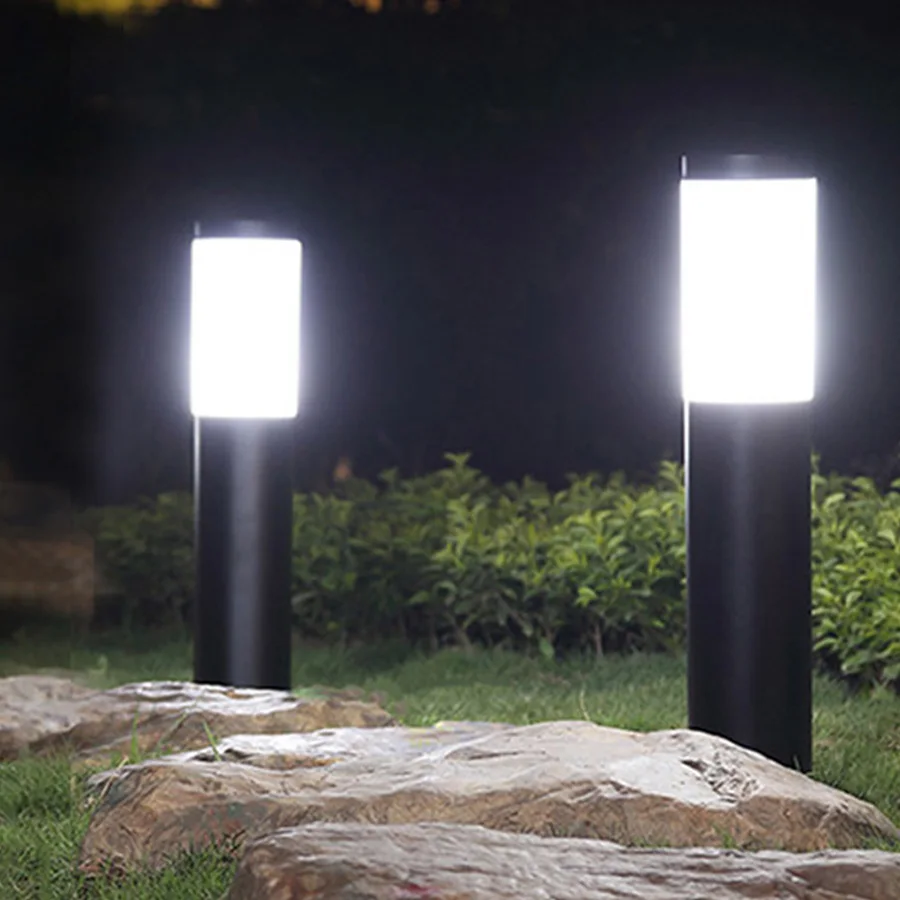 

BEIAIDI Outdoor Stainless Steel Lawn Lamp Villa Garden Landscape Column Lamp Waterproof Pathway Courtyard Street Pillar Light