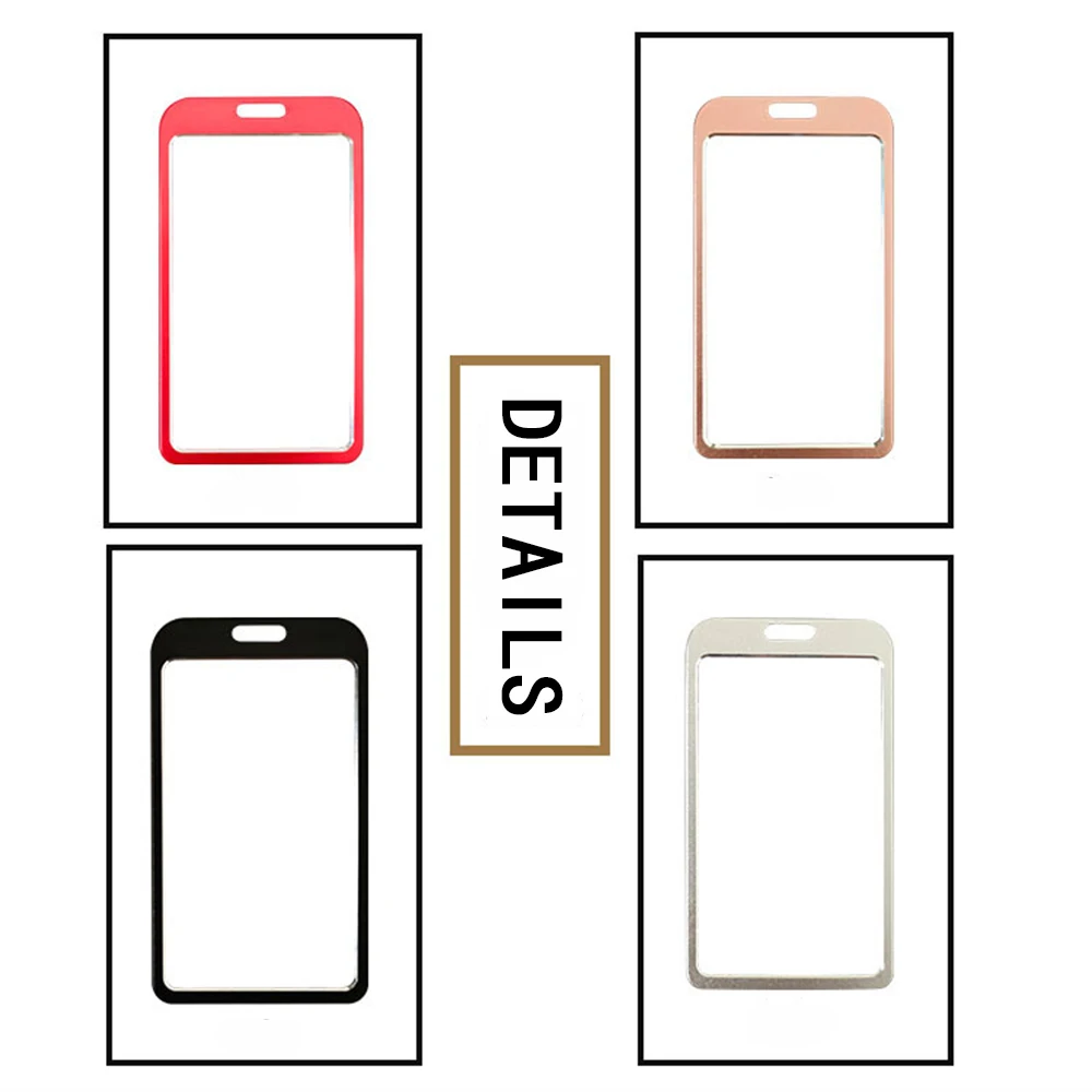 

1pcs High Quality Aluminium Alloy Card Holder Employee Name Id Card Cover Metal Work Certificate Identity Badge Id Business Case