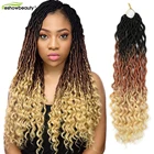 Пучки волнистых синтетических волос для наращивания, искусственные локоны с закрученными концами для женщин, плетеные, 24 пряди в упаковке Reshowbeauty