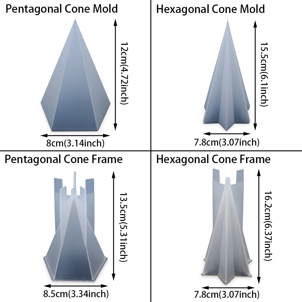 Новый шестиугольный конус форма для литья под давлением сделай сам декоративные