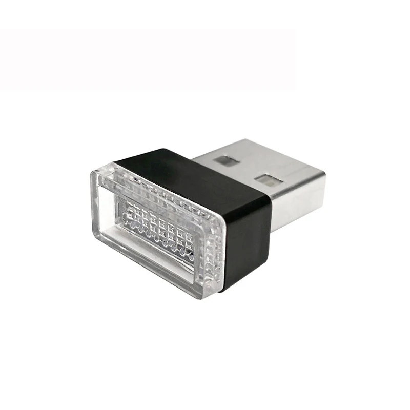 Мини USB СВЕТОДИОДНЫЙ Свет автомобиля атмосферные огни USB прикуриватель декоративные огни лампа мини USB ночное освещение