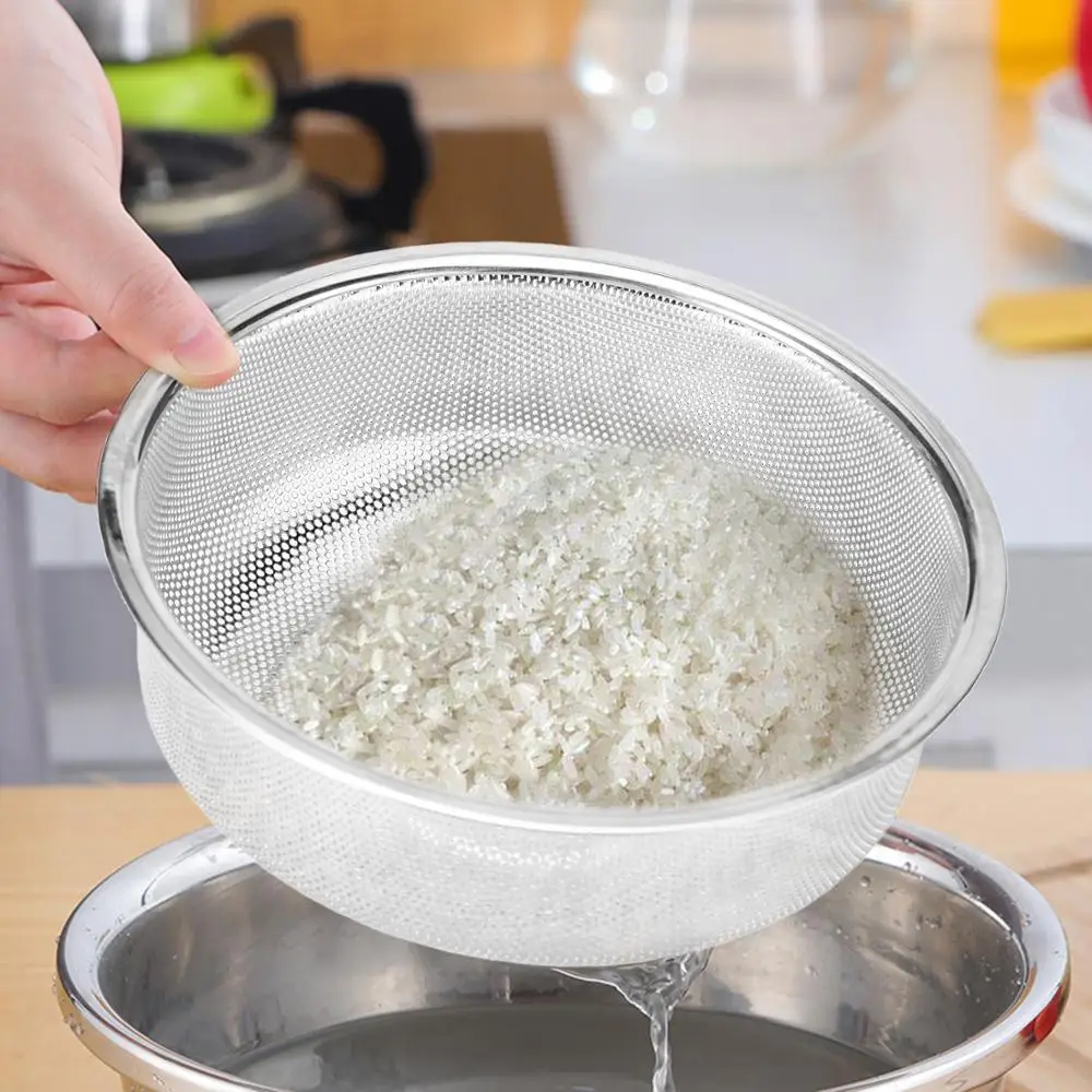 Промытый сито для риса сушилка Пароварка Корзина 18 8 из нержавеющей