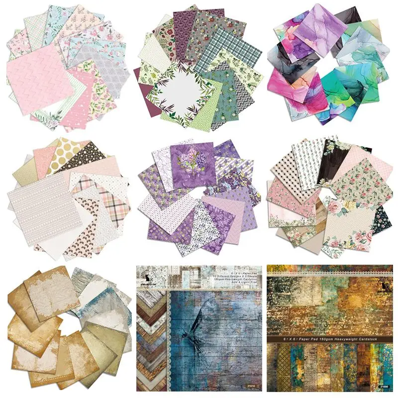 24 листа/партия бумажная фотобумага для скрапбукинга | Дом и сад