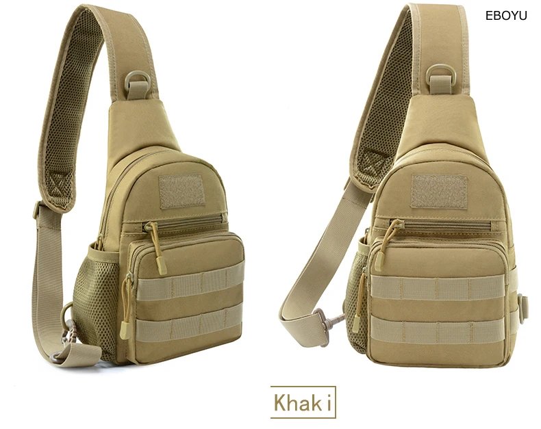 Khaki EBOYU Тактический крепеж сумка Для мужчин Военная Спортивная Сумка EDC облегченная модульная система переноски снаряжения рюкзак на открытом воздухе сумка через плечо сумка на ремне нагрудная для кемпинга#055 - Цвет: Khaki
