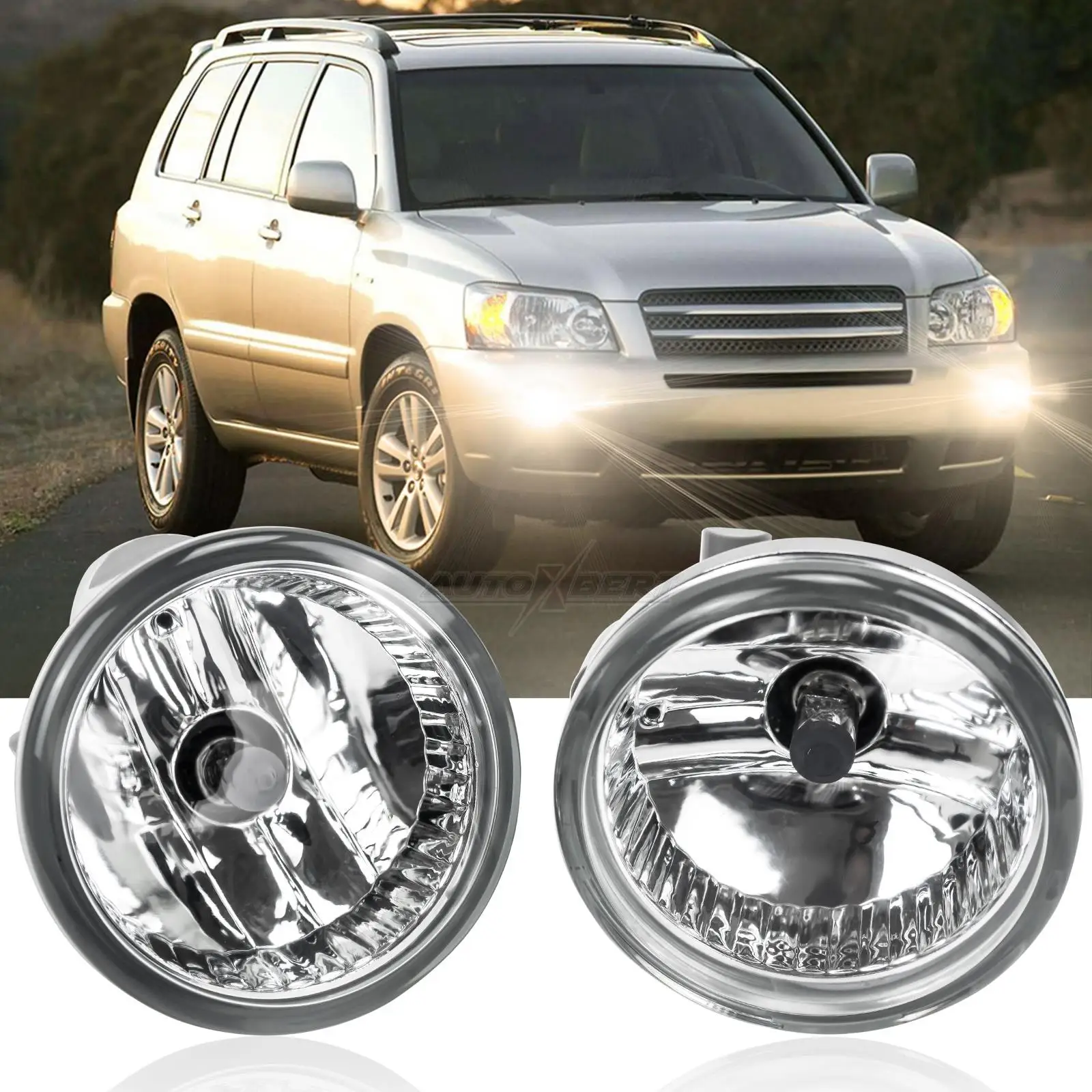2 шт. противотуманные фары для Toyota Prius 20 XW20 9006 2004 2005 2006 2007 2008 2009 Highlander 04-07 |
