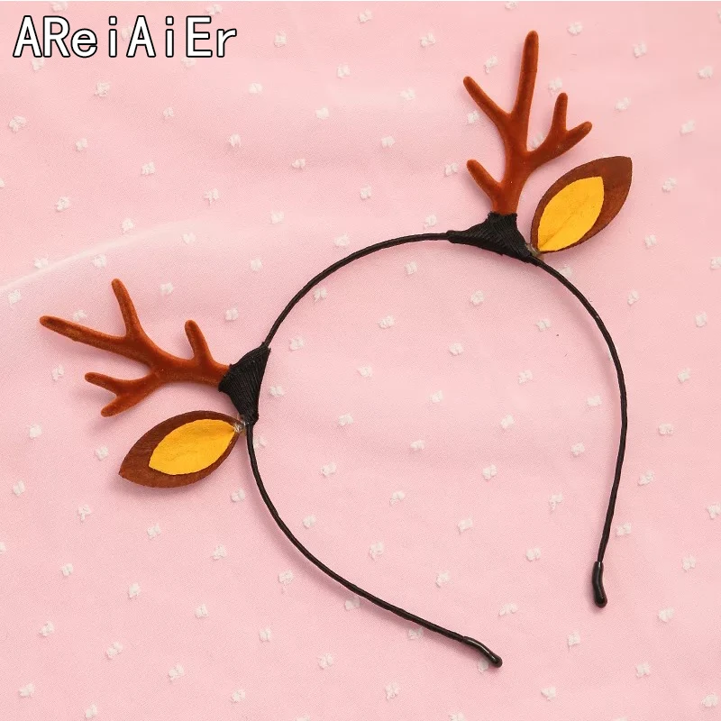 Повязка на голову с готическими рогами для женщин повязка оленя рождественского