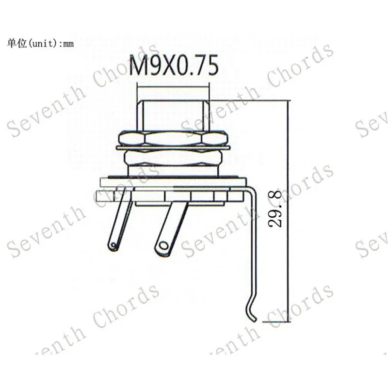 100 шт. моно-входные гнезда для электрогитары 1/4 дюйма | Спорт и развлечения