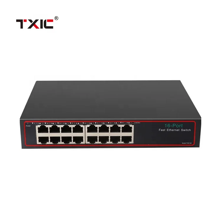 Высокоскоростной сетевой коммутатор Diewu Auto Mdi/Mdi-X Autosense 100 Мбит/с Ethernet 16 портов lan -