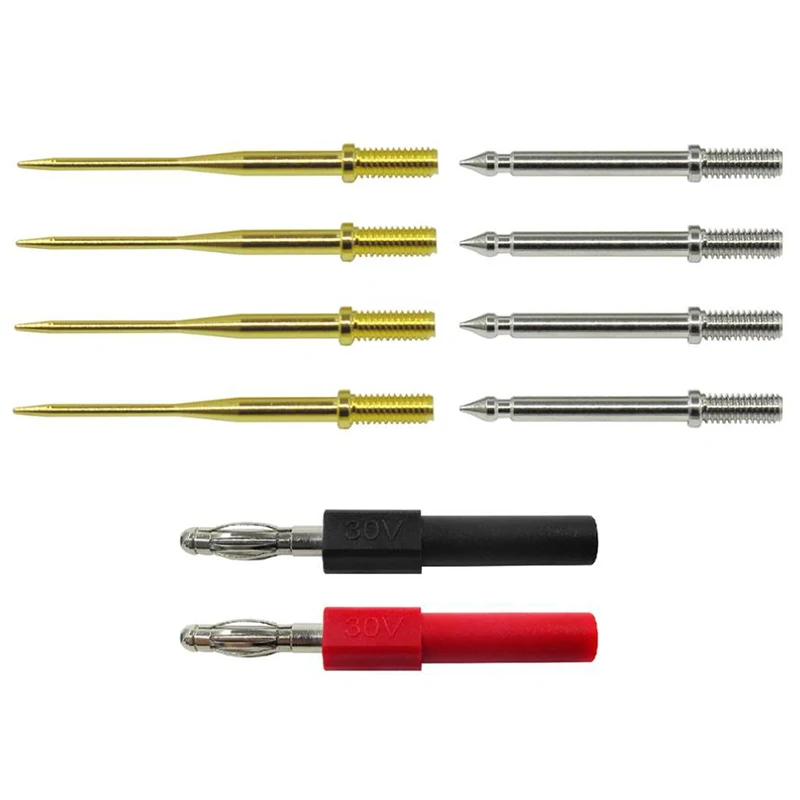 

P1503E Multimeter Probes Test Leads Kit with Tweezers to Banana Plug Cable Replaceable Needles Digital Multimeter Feeler