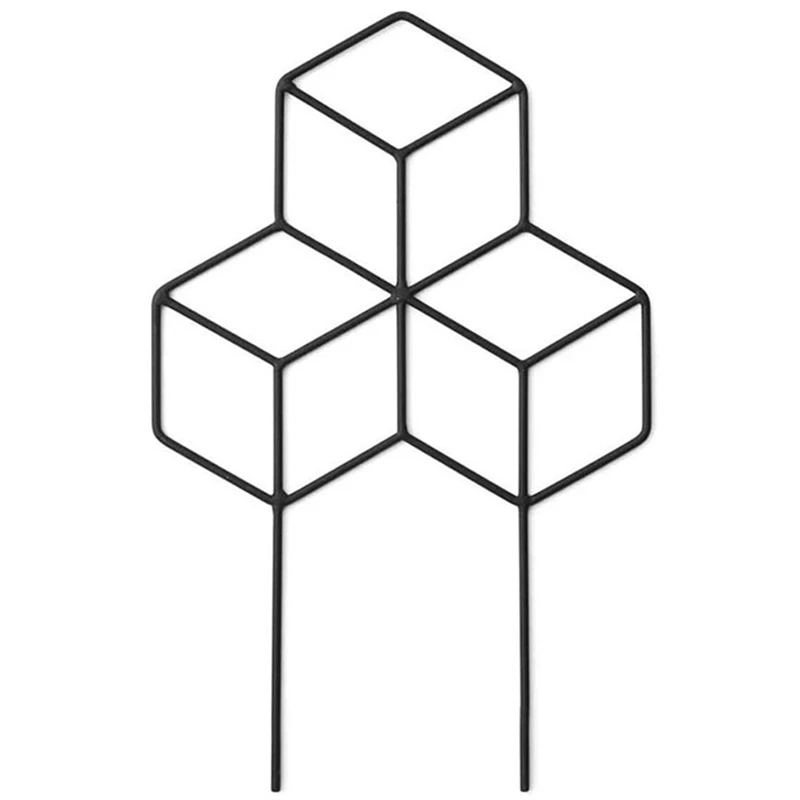 

NEW-1 Pcs Garden Metal Trellis, Lattice-Shaped Plant Trellis & 10 Pcs Garden Potted Flower Arrangement Sign