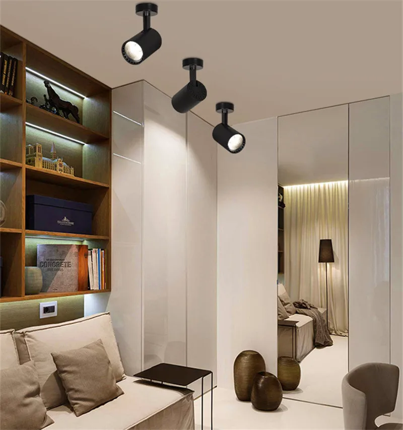 Surface Mounted Spotlight LED Ceiling Spot Light Downlight COB Source 10W 20W 30W Lamp Clothes Store Lighting | Лампы и освещение