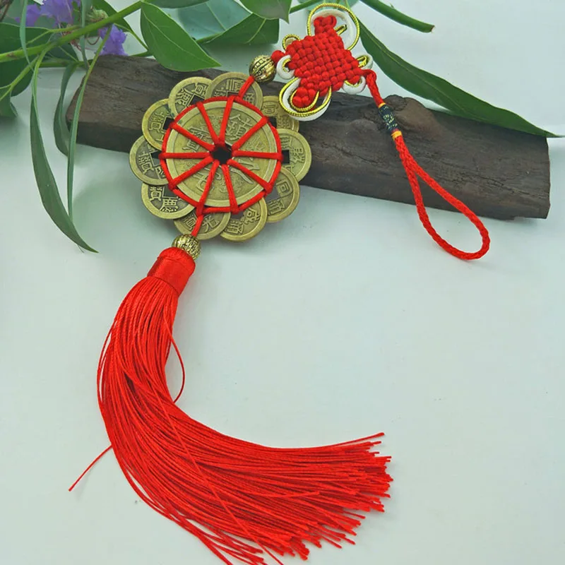 Китайские старые медные монеты десять императорских денег талисман старинное