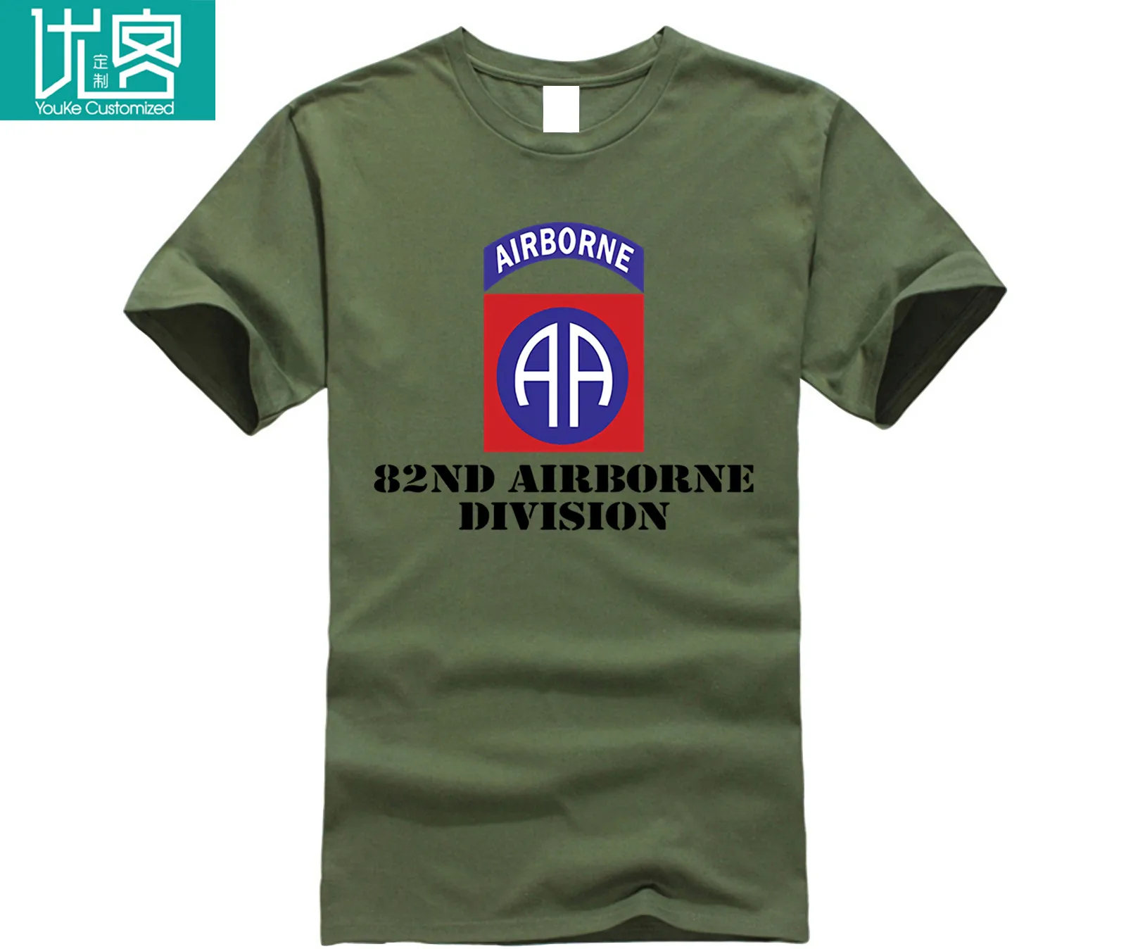 7100% хлопковая футболка для мужчин индивидуальная армейская 82 я воздушная