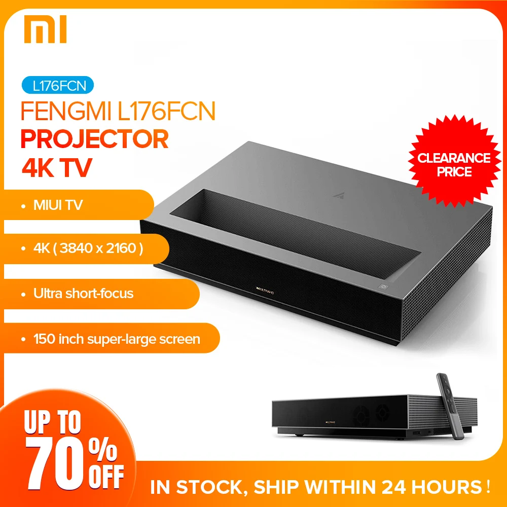 Оригинальный лазерный проектор Xiaomi Fengmi 4K ALPD 3 0 1700Ansi для домашнего кинотеатра MIUI TV