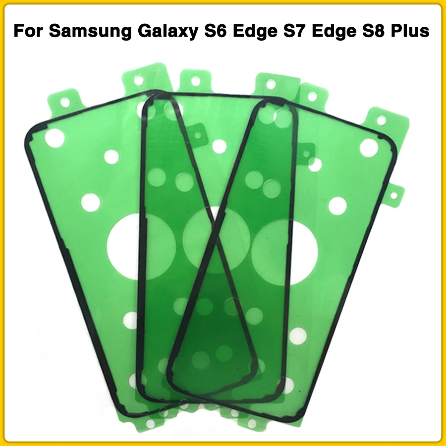 Наклейка на заднюю крышку батарейного отсека 10 шт. клей для Samsung Galaxy S6 S7 Edge S8 S9 Plus