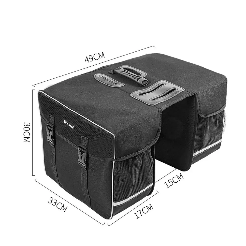 

Large Capacity Bike Rear Shelf Bag Double Bags Storage Pannier With Waterproof Cover Cycling Equipment Accessories