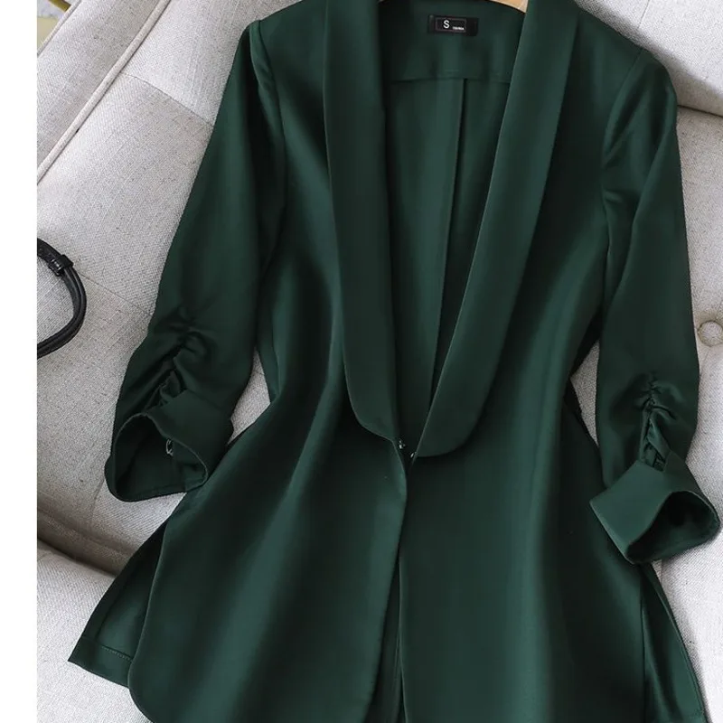 Костюм женский из топа и воротника PEONFLY однотонный свободный в Корейском стиле |