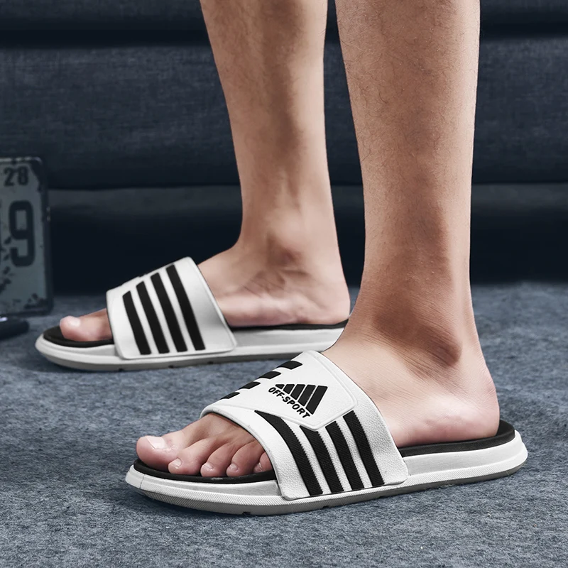 

Brand Men Slippers Shoes High Quality Thick Sole Non-slip Male Sandals Summer Water Shoes Slides Mens Beach Shoes Man Slipper