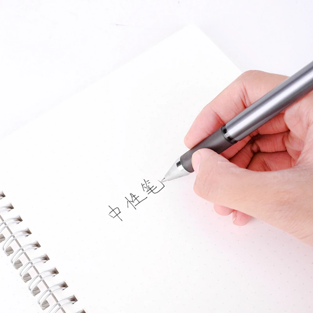 

Deli 4pcs Press Gel Pen Black Refill Office Pen Student Writing Pen Exam Writing Simple Fashion Cute School Stationery Supplies