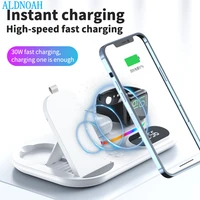 4 in 1 wireless charger for iphone 13 12 11 pro max xs xr max multifunction 30w fast charging base for apple watch airpods pro