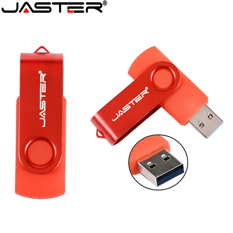 JASTER хит продаж вращающийся USB флеш накопитель металлический 8 ГБ 16 32 64 флешка