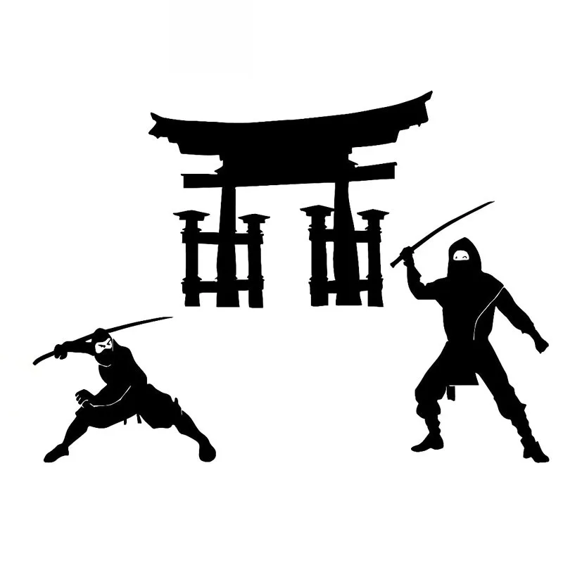 Наклейка в азиатском стиле ниндзя воина модное украшение для автомобиля