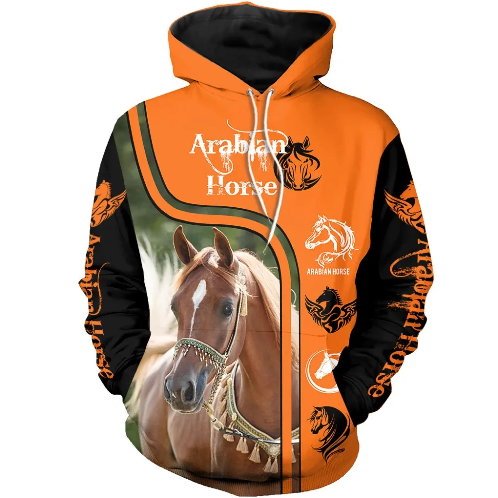 

2020 animal Arabian Horse 3D All Over Printed Men Hoodies/Sweatshirt Retro Harajuku New Hooded Autumn Hoody Casual tops 26629