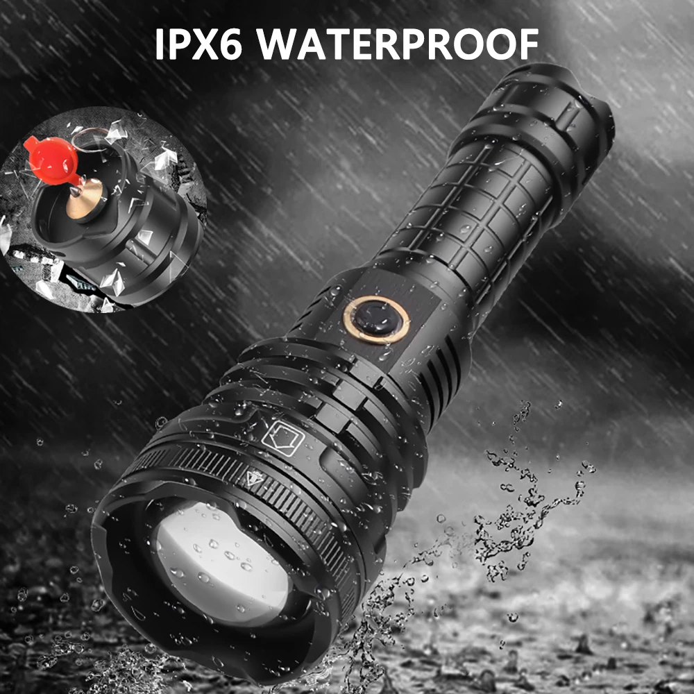 Супер яркий Xhp90.2 самый мощный светодиодный фонарик Xhp90 тактические фонарики Zoom Usb