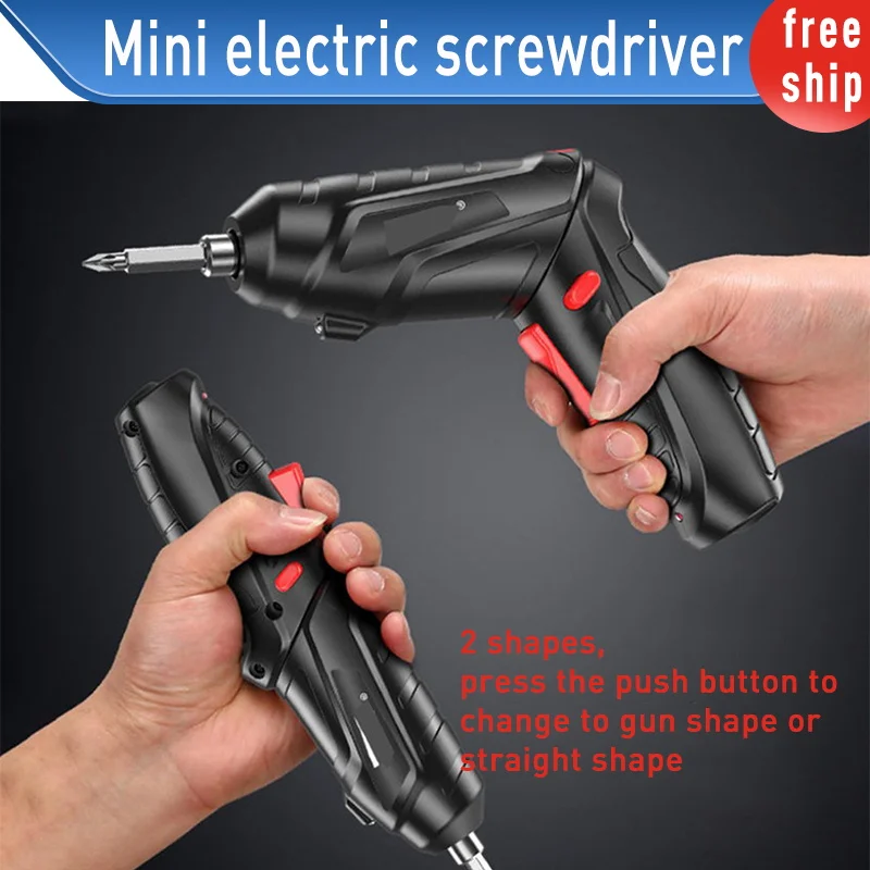 Small electric Screwdriver Multifunctional usb Rechargeable Cordless Drill Mini Electric | Инструменты