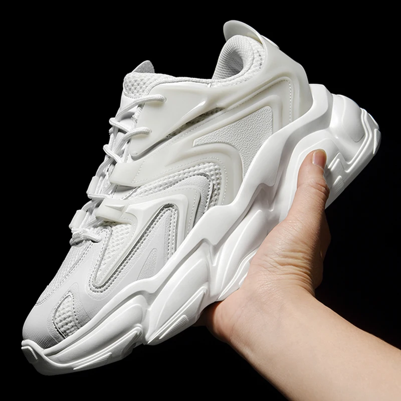 

Height Increasing Men's Shoes 2021 Designer Unisex Sneakers Men Chunky Shoes Thick Bottom Couples Shoes Trendy Men's Dad Shoes
