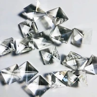 15pcs clear ab crystal beads 22mm square glass beads pendants prisms lamp lighting chandelier part hanging feng shui home decor