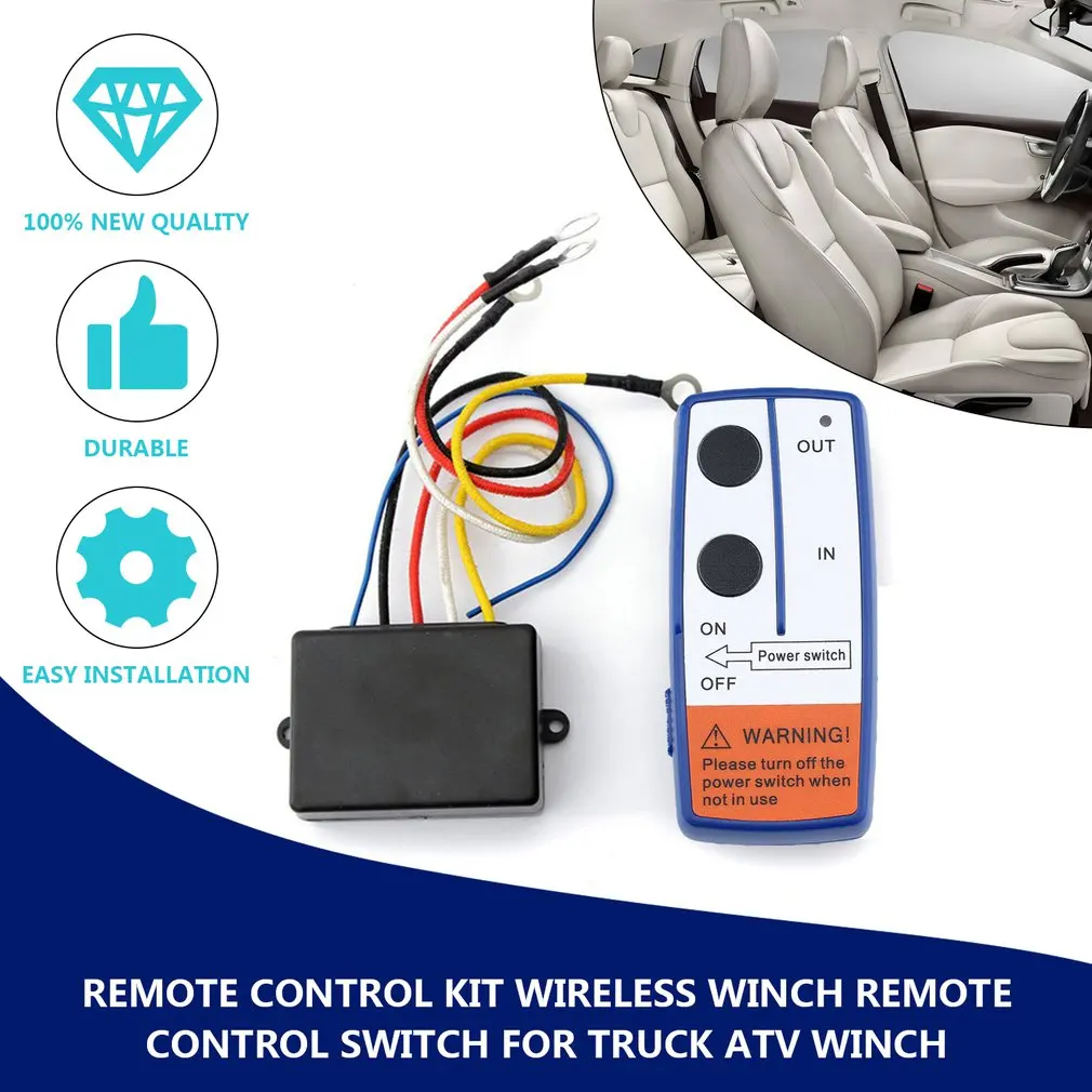 

Комплект дистанционного управления беспроводной лебедкой, переключатель дистанционного управления для грузовиков, квадроциклов, кроссов...