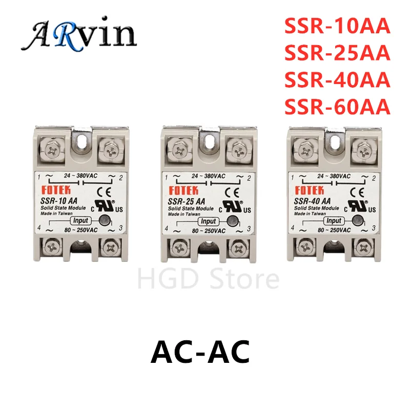 SSR-10AA SSR-25AA SSR-40AA SSR-60AA SSR 10A 25A 40A 60A Solid State Relay Module 80-250V Input AC 24-380V Output | Обустройство дома