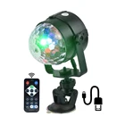 5 В USB сценический светильник с ИК-пультом дистанционного управления RGB светодиодный кристалл магический вращающийся шариковый светильник s красочный для вечерние KTV DJ диско автомобиль домашний клуб